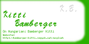 kitti bamberger business card